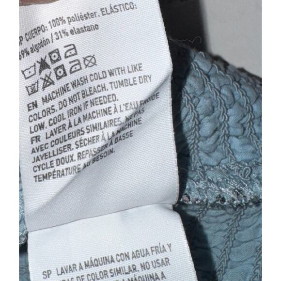 American Eagle Womens XS Smocked Blouse Paisley Romantic Feminine Dainty Sheer - Picture 8 of 8